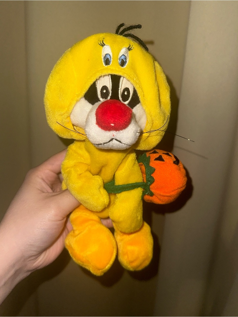 Vintage 1999 looney tunes Sylvester in tweety bird costume Halloween